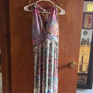 Multicolor Paisley Maxi Dress